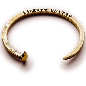 Liberty United skinny railroad spike bullet cuff